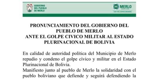 “Ni las armas, ni las operaciones mediáticas reemplazarán la voluntad de las mayorías en Bolivia” – Gustavo Menéndez