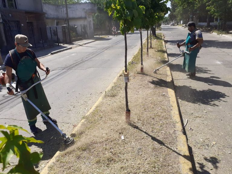 Continúan los operativos rutinarios de limpieza en las calles de Merlo