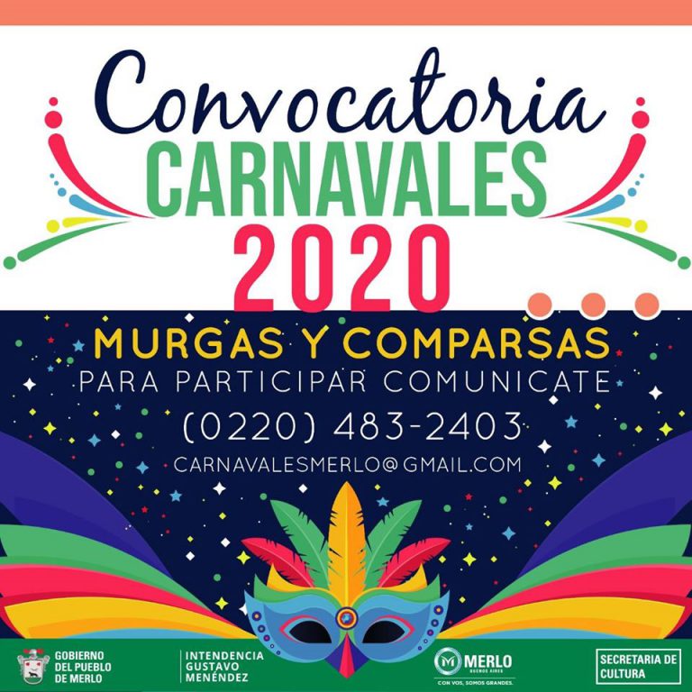 Convocatoria para los “Carnavales 2020” en Merlo