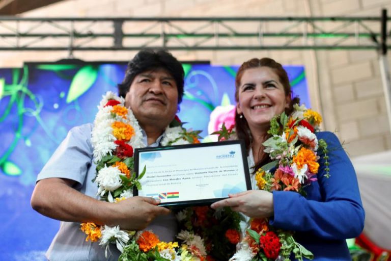 Evo Morales visitó Moreno y fue declarado Visitante Ilustre
