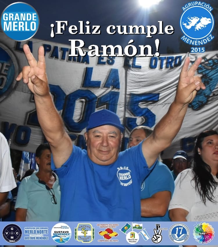 Merlo saludó a Ramón Canosa por su cumpleaños