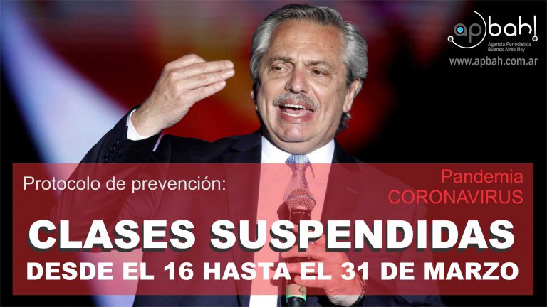 Alberto Fernandez en conferencia de prensa: Suspendió las clases y cerró las fronteras hasta el 31 de marzo por el coronavirus