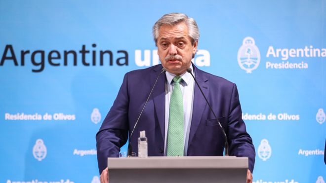 El Presidente Alberto Fernández anunció la cuarentena total y obligatoria en Argentina