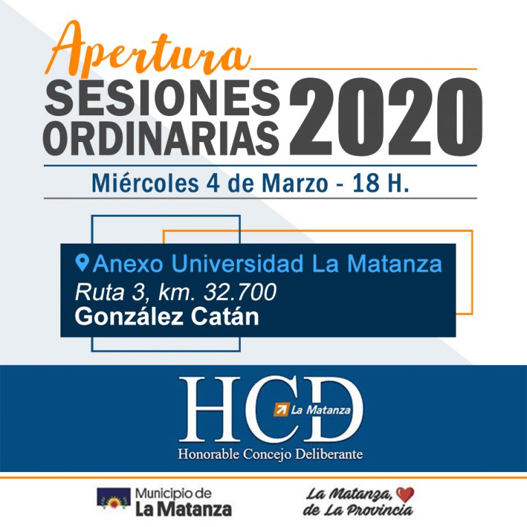 González Catán: Apertura de Sesiones Ordinarias 2020 del HCD de La Matanza