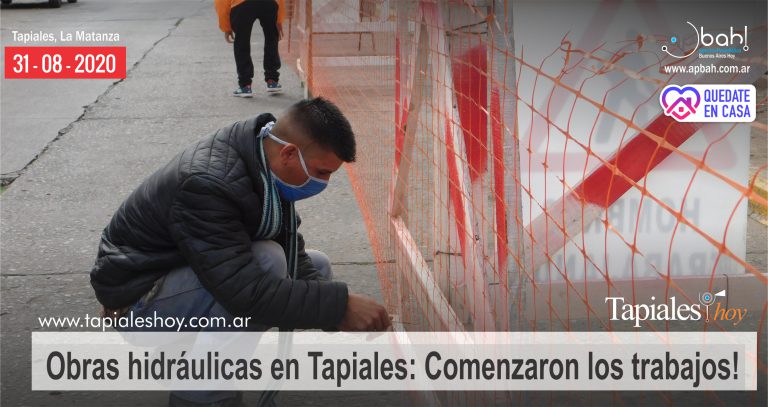 Obras hidráulicas en Tapiales: Comenzaron los trabajos!