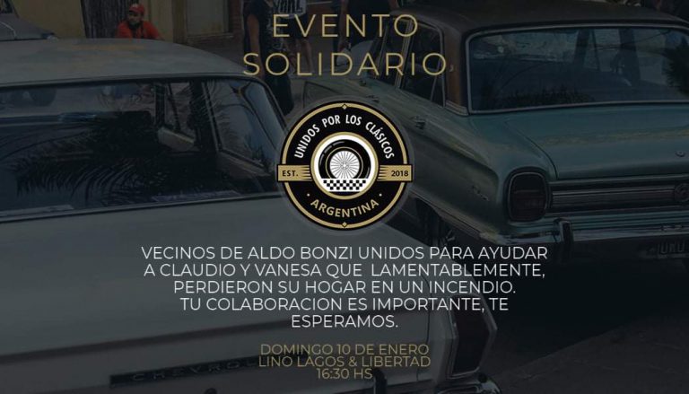 Aldo Bonzi: Evento solidario para ayudar a la familia que sufrió el incendio