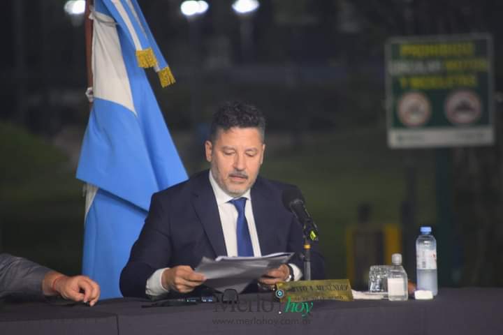 Merlo: Gustavo Menéndez dio un discurso en la apertura de Sesiones Ordinarias del Concejo Deliberante 