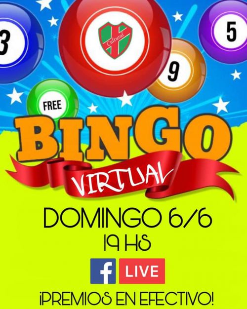 “El Cultural” de Tapiales realizará un Bingo Virtual Solidario