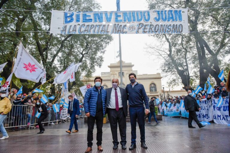 San Justo: Fernando Espinoza recibió a Wado de Pedro y Juan Manzur