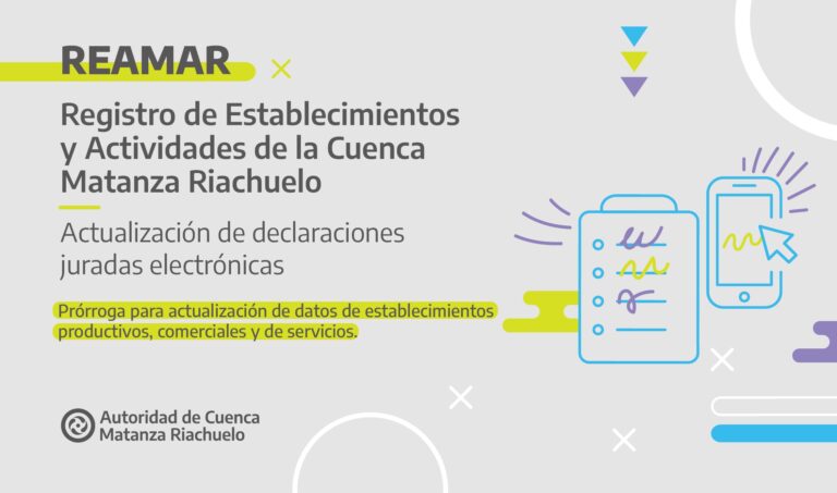 ACUMAR anunció un nuevo plazo de actualización de datos de los establecimientos de la Cuenca Matanza Riachuelo
