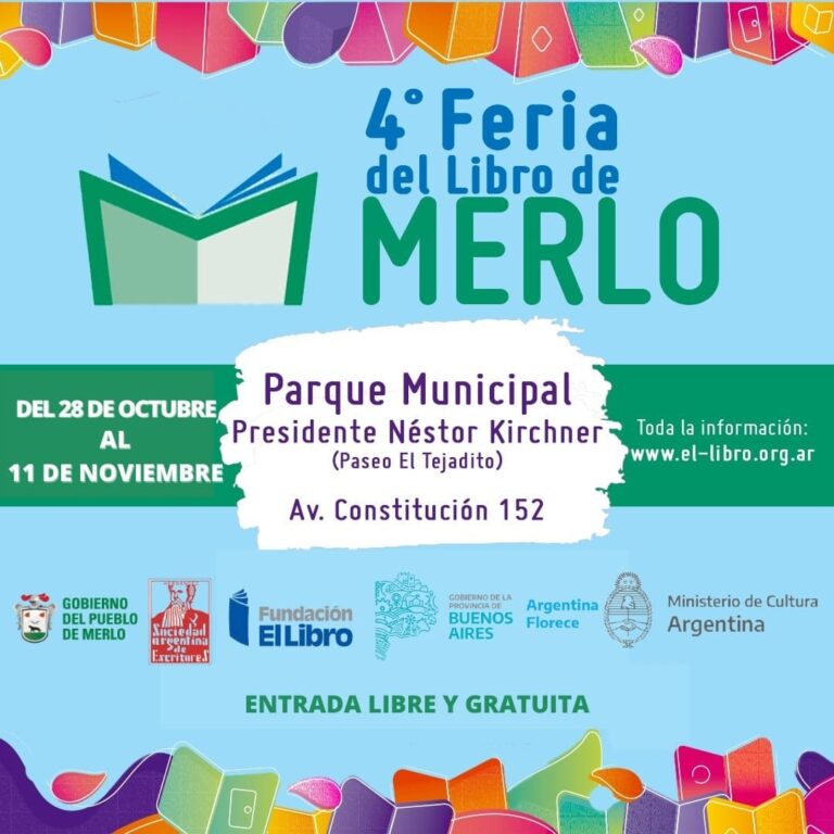 Merlo: Hoy comienza la 4ta edición de la Feria del Libro