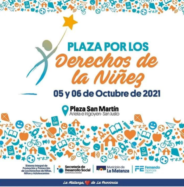 San Justo: Evento por los derechos de la niñez en Plaza San Martín