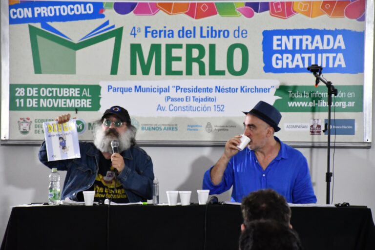 Pedro Saborido y Miguel Rep se presentaron en la Feria del Libro de Merlo