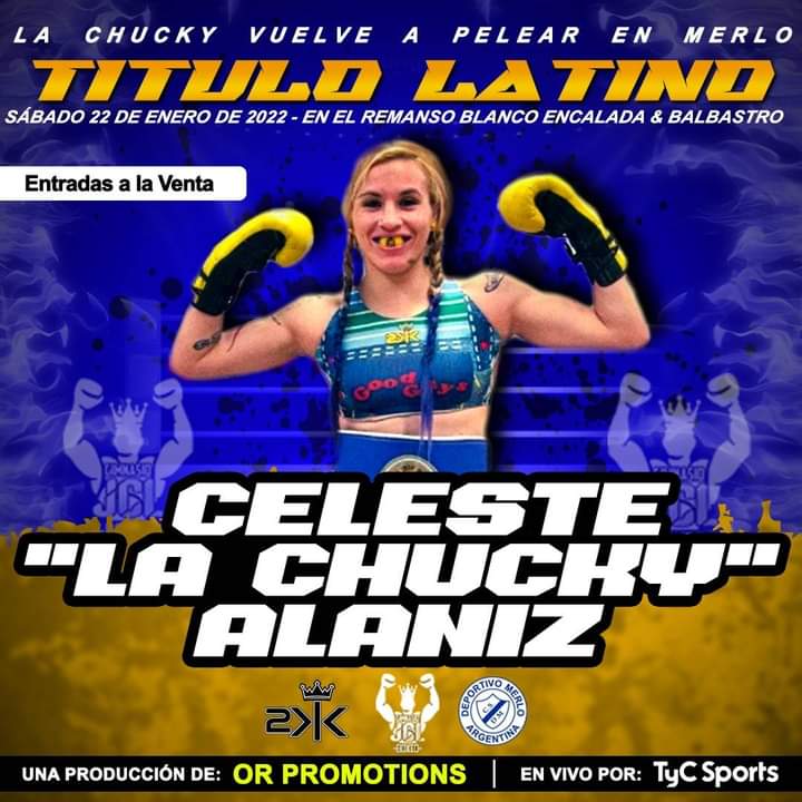 La Campeona “Chucky” Alaniz peleará en Merlo por el Título Latinoamericano