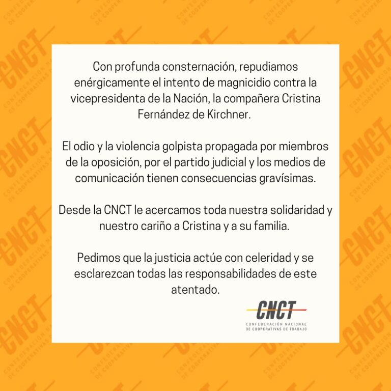 Repudio al ataque a Cristina Kirchner: La CNCT emitió un comunicado 