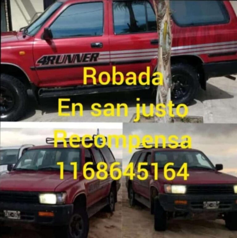 Buscan una camioneta robada en San Justo 