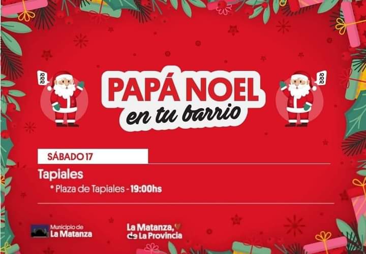 Papá Noel visitará la Plaza de Tapiales 