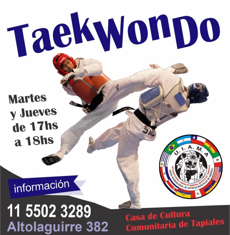 Tapiales: Clases de Taekwondo en la Casa de Cultura Comunitaria