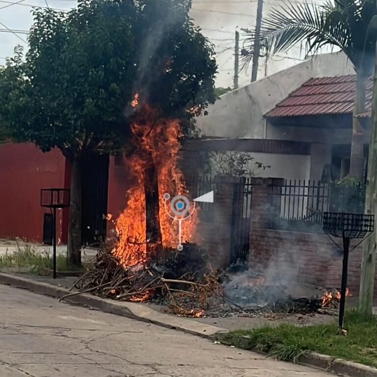 Incendio en Aldo Bonzi: Un vecino salió a apagar las llamas