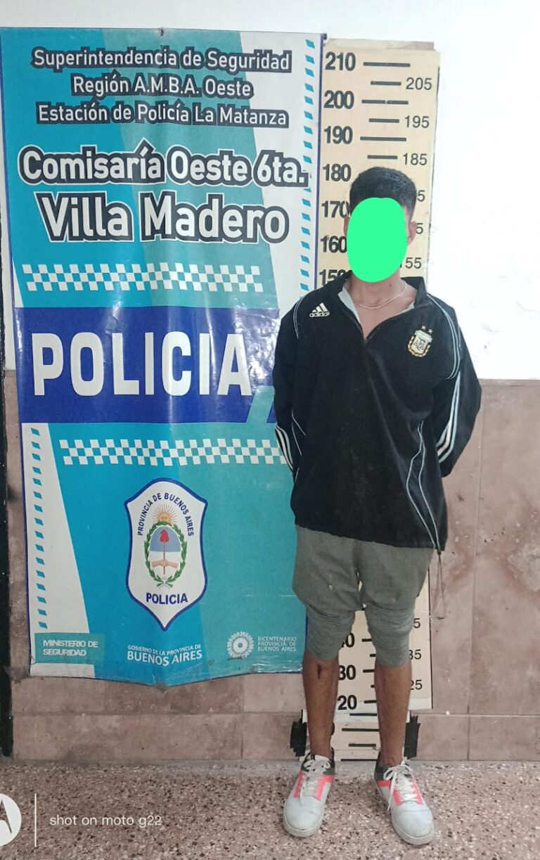 Villa Madero: Detuvieron a un joven que robaba con un arma de utilería