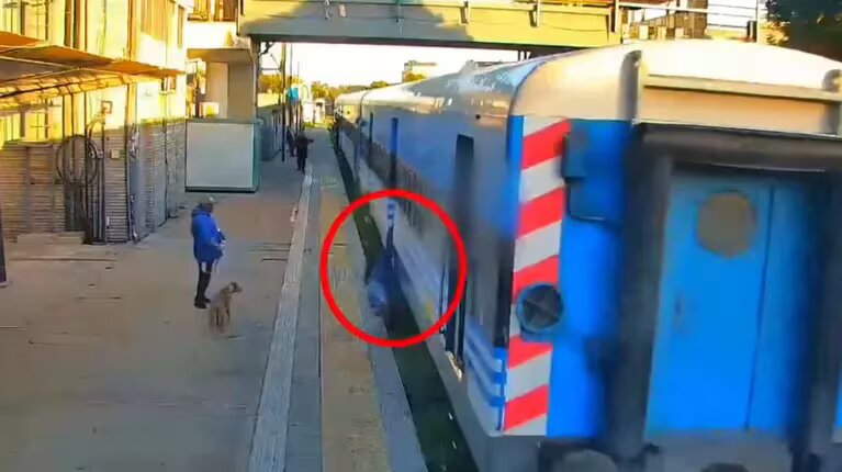 Moreno: Una mujer intentó subirse a un tren en movimiento y cayó a las vías